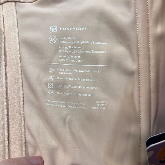 New Honeylove SuperPower Brief Shapewear Rose Tan Pink Size 2X No Straps New - Picture 6 of 8